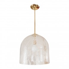 Lattimo glass bell shaped pendant fixture